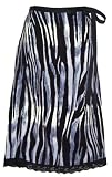 Stitch Skirt with Lace/blk and white animal print
