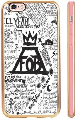 iPhone 6 Plus Case,iPhone 6s Plus 5.5 Case,Fall Out Boy (FOB) Pink Electroplating Snap-on Protective Case for iPhone 6s Plus 5.5