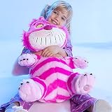 Disney Exclusive Alice in Winderland Large CHESHIRE CAT Plush Toy -- 20'' High Seated