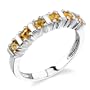 Sterling Silver 0.50 cts Round Cut Citrine Ring Size 9