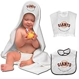 San Francisco Giants Team Toddler SET - Hooded Towel, Pullover Bib & Snap Bib with Color Trim
