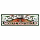 NBA Milwaukee Bucks 9-by-30 Wood Sign