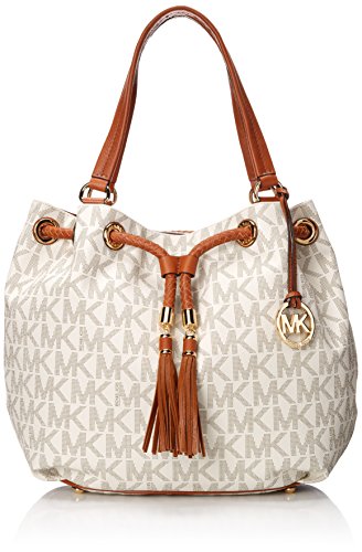 Michael Kors Handbag Jet Set Item Large Signature Tote Vanilla