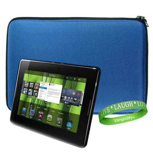 Durable Nylon Snug Fit hard Case for BlackBerry PlayBook 7 LCD display Tablet Wifi  Royal Blue + A Vangoddy Live*Laugh*Love Wrist Band!!! 