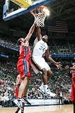 New Jersey Nets v Utah Jazz: Paul Millsap and Kris Humphries Photographic Poster Print by Melissa Majchrzak, 24x36