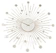 Starburst Retro Wall Clock, Silver
