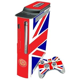 XBOX 360 Union Jack DIGIWRAP Skin & 2 Matching Controller Skins