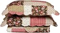 Cathay Home Fashions Luxury Silky Soft Spicy Roses Mini Quilt Set, Full/Queen