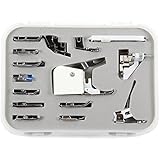 Wisehands 15 pc Sewing Machine Presser Walking Feet Kit for Brother, Babylock,New Home,Janome,Elna,Toyata,Singer,Elna,Simplicity,Necchi,Kenmore Sewing Machine