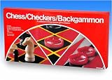 Chess-Checkers-Backgammon Set w/ 2 sided gameboard