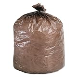 Stout® EcoDegradable Bags, Heavy Strength, 30 gallon, .8mil, 30 x 36, Brown, 60/ctn