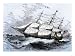 American Clipper Ship, Close-Hauled on a Wind Giclee Poster Print, 16x12
