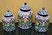 Talavera 3-Piece Cannister Set Mexican Pottery Set - Large