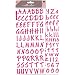 Ek Success Glitter Classic Alphabet and Number Stickers 2 Sheets/Package, Hot Pink