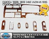 TOYOTA　HIACE　トヨタ　ハイエース　100系標準車セレクション用3Dパネル/3D　インテリパネル/車内設計専用パネル★ダークブラウン木目★7P[3D639141R]