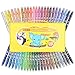 Shuttle Art 48 Colors Gel Crayons for Toddlers, Non-Toxic Crayons Set with 1 Brush and Foldable Case for Kids Children Coloring, Crayon-Pastel-Watercolor Effect, Ideal for Window Paper Glass