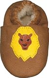 Tibet PLATEAU soft sole infant leather baby shoes with FLEECE lion
