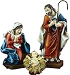 Polyresin Nativity Set of 3 Pieces With Mary, Joseph, And Baby Jesus - 12" Figurines