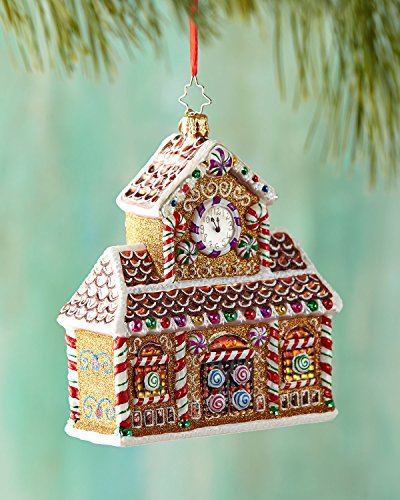 Christopher Radko Candy Station Gingerbread Glass Christmas Ornament