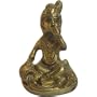 Gopal Krishna Butter Eating Handmade Brass Statue from India 2.25 x 1.25 x 1.75 inches