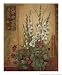 White Gladiolas Art Poster PRINT Anita Phillips 9x11