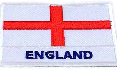 Nation Country Flags Patches England Emblem Logo 2 x 2.8 Inches Sew On Embroidered Patch National English Decorative Applique Embroidery Designs For Sports Team t shirt Jersey Hoodie Hat Backpacks