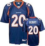Travis Henry Denver Broncos Navy NFL Replica Jersey