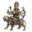 Metal Sculpture Goddess Durga 8 inches