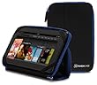 Punchcase Ace Zip Round Standing Case for Kindle Fire Black/Royal Blue (will only fit Kindle Fire)