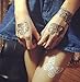 BTArtbox 2 Sheets Black & White Elephant Pattern Lace Temporary Tattoo