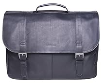 Samsonite Colombian Leather Flap-Over Messenger Bag, Black, One Size
