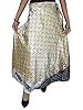 Vintage Silk Wrap Skirt Beige Double Layer Reversible Maxi Maternity