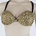 Black Velvet Bra Covered in Gold Coins