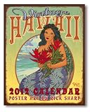 Vintage Hawaii Art by Rick Sharp 2012 12-Month Deluxe Calendar