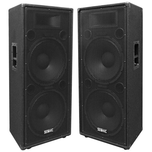 Seismic Audio FL 155PC Pair of Dual Premium 15 PA DJ Speaker