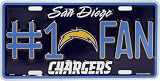 San Diego Chargers License Plate