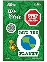 Eco-Chic - Stop Global Warming and Save The Planet - Multi Pak of 4 Stickers / Decals