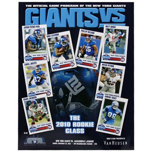 New York Giants vs. Jacksonville Jaguars 2010 Game Program