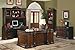 Rich Brown Computer Desk With Hutch