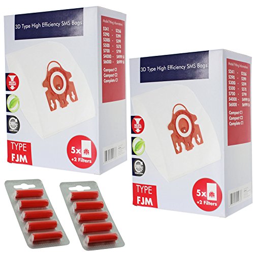 Best Price Spares2go 3d Type Fjm Hyclean Bags For Miele Vacuum