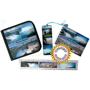 Magic Motion Niagara Falls , New York Souvenir Desk Gift Set - CD DVD Case , Notepad , Bookmark & Ruler