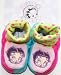 Chaussons antidérapants bébé fille baby boop velours vert/rose 6/12mois