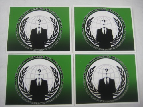 Huge save onmasks guy fawkes 4 x Anonymous Flag Vinyl decals stickers WE ARE LEGION