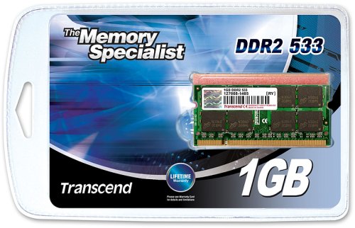 Transcend TS533N2-1024 Arbeitsspeicher 1GB 200pin DDR2 533 SO-DIMM CL 4 - RY
