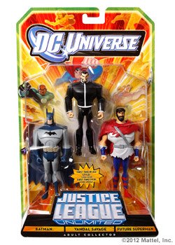 DC Universe Justice League Unlimited Exclusive Action Figure 3-Pack Future Vandal Savage, Batman & Future Superman