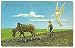 1915: Embossed Lithographed Postcard Of Peasant And Guarding An