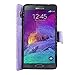Samsung Galaxy Note 4 Case-Cellularvilla Pu Leather Wallet Card Flip Open Pocket Case Cover Pouch For Samsung Galaxy Note 4 SM-N910S / Note 4 SM-N910C (Purple Glitter)