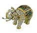 Elephant Box Swarovski Crystals 24K Gold Miniature Keepsake, Trinket, Pill Box Trinket FREE SHIP!