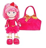 GirlznDollz Leila Sparkle Dancer Doll with Purse, Hot Pink/Gold