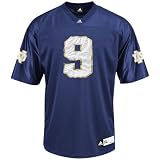 NCAA adidas Notre Dame Fighting Irish #9 Youth Replica Jersey-Navy Blue (18/20)